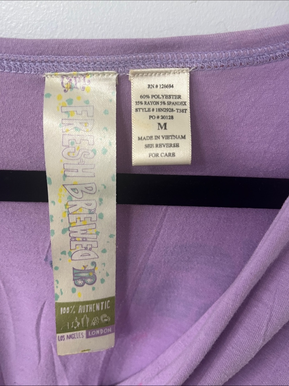 Lavender Floral V-Neck Midi Dress with Elastic Waist - Picture 4 of 4
